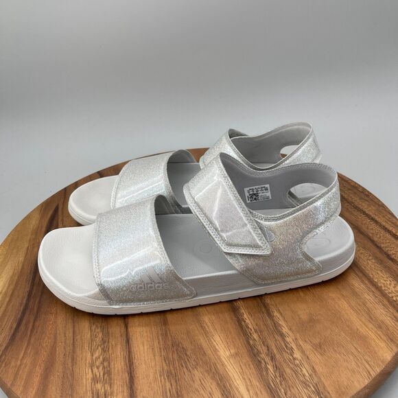 adidas Adilette Sandals Mens Size 13 Gray Glitter Casual Comfort Walking Shoes main image 6